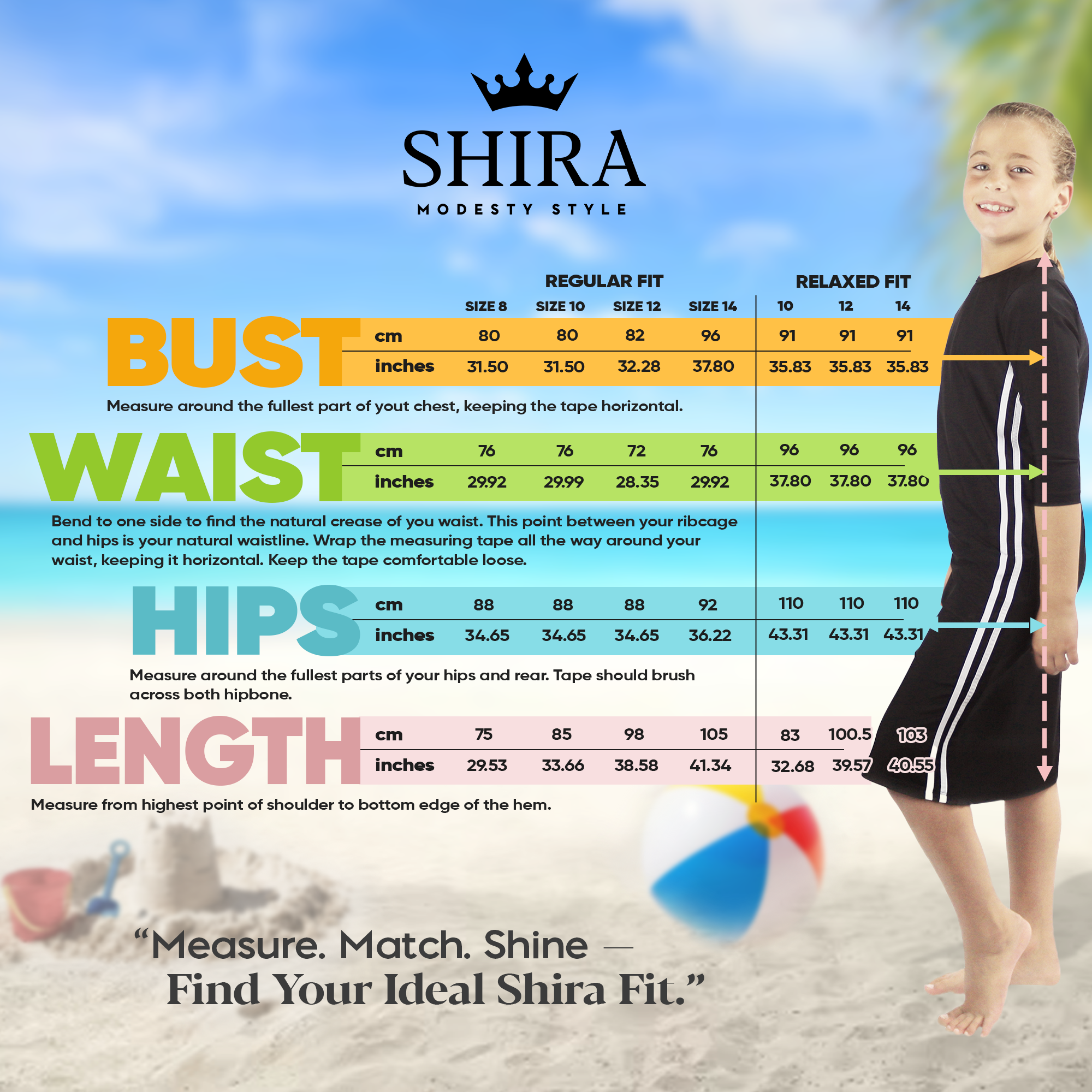 Girls Modest Tznius 3/4 Sleeve UPF 50+ Sun Protection bathing Suit Swimdress (Reef in Black / White)