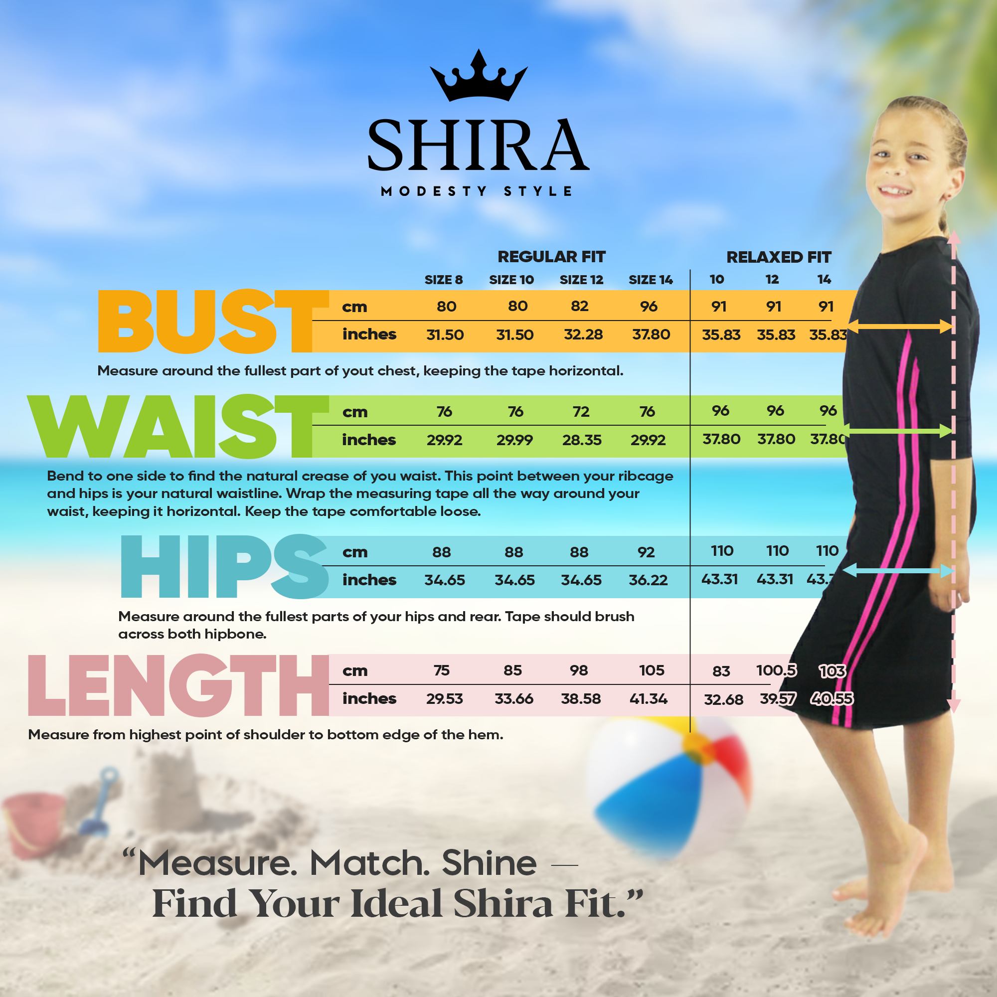 Girls Modest Tznius 3/4 Sleeve UPF 50+ Sun Protection bathing Suit Swimdress (Reef in Black / Fuchsia)
