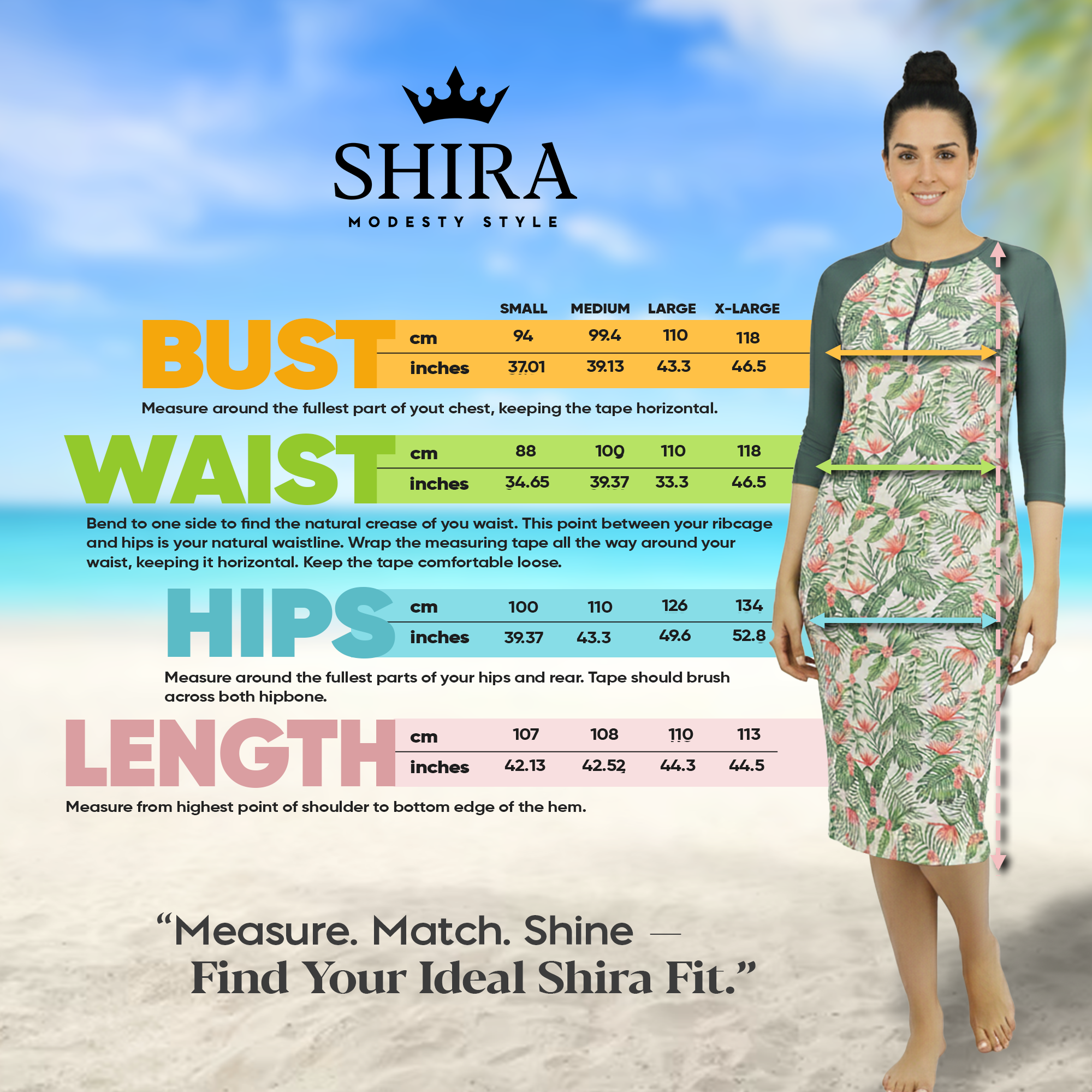 Woman Modest Tznius 3/4 Raglan Sleeve Athletic Swimdress Beach Cover up UPF 50+ Sun Protection (Acapulco in Color / Green sleeves)