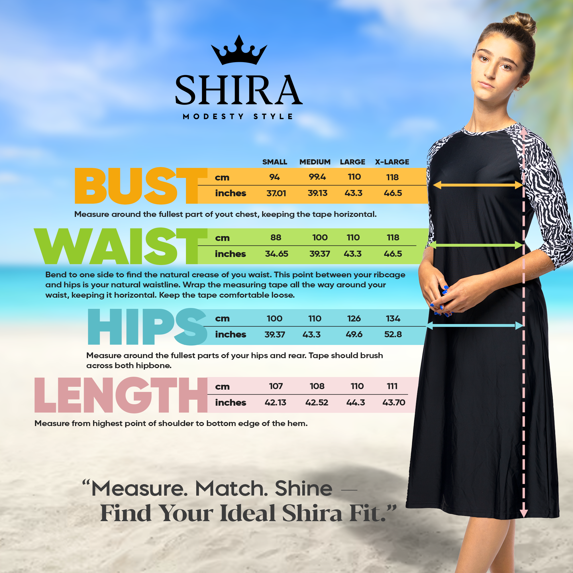 Woman Modest Tznius 3/4 Raglan Sleeve Athletic Swimdress Beach Cover up UPF 50+ Sun Protection (Aruba in Black / Zebra Sleeves)