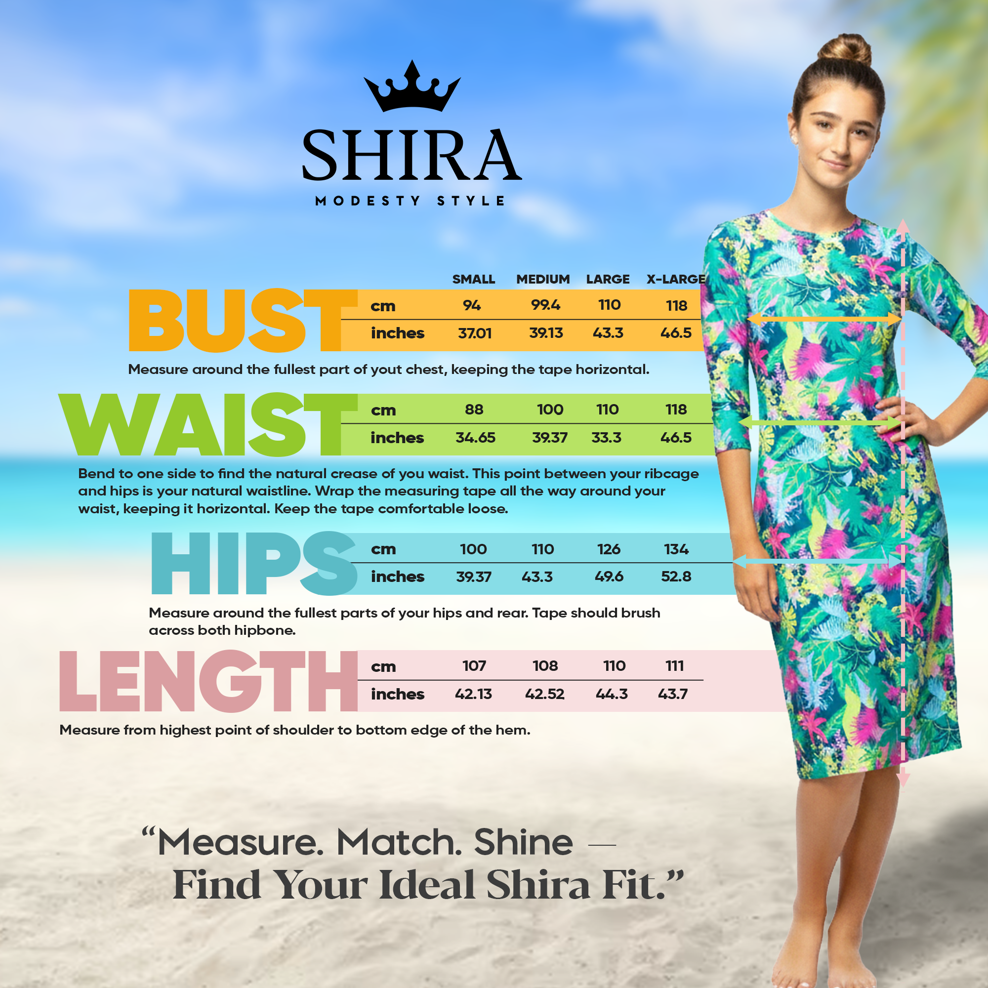 Woman Modest Tznius 3/4 Sleeves Athletic Swimdress Beach Cover up UPF 50+ Sun Protection (Amazonas Print )