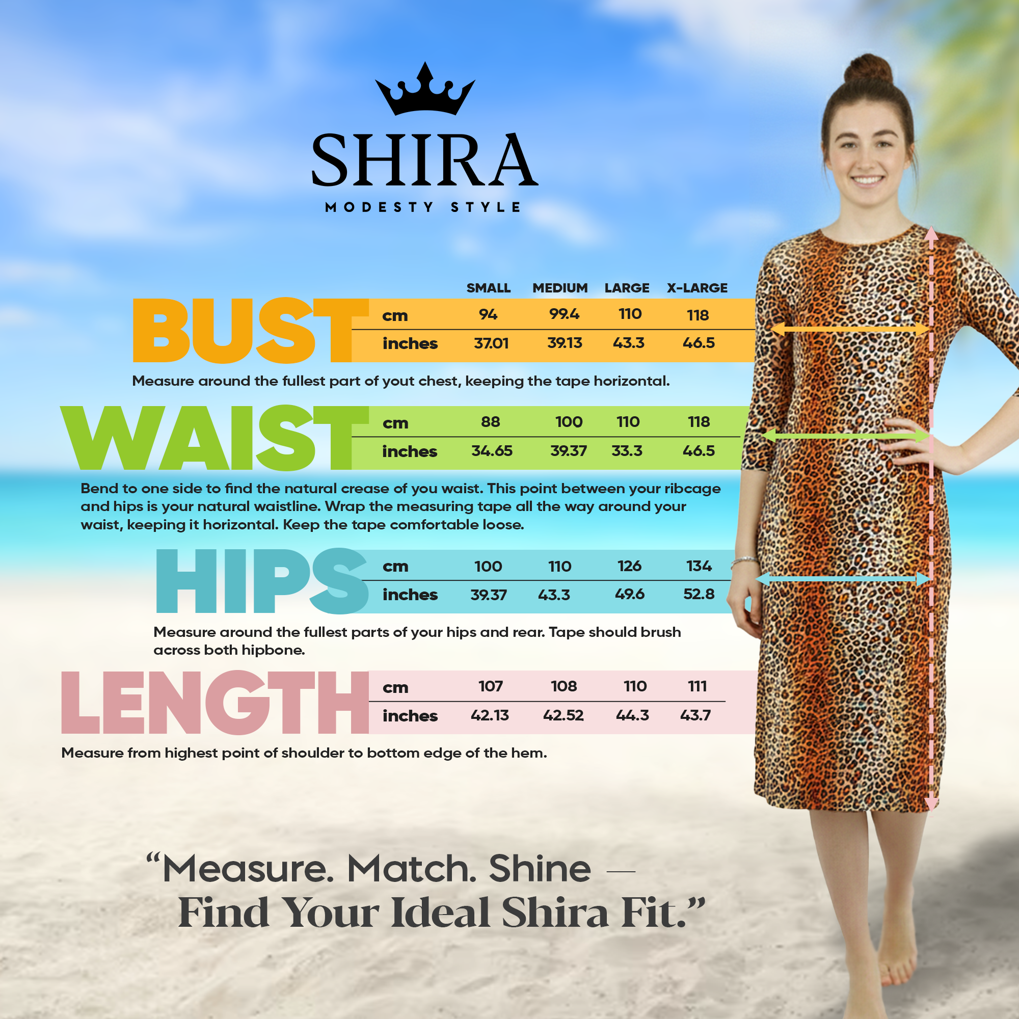 Woman Modest Tznius 3/4 Sleeves Athletic Swimdress Beach Cover up UPF 50+ Sun Protection (Animal Print )
